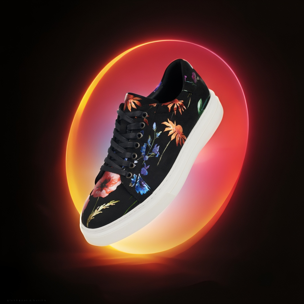 Velour Flora Sneakers