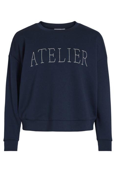 Vila blauwe dames sweater