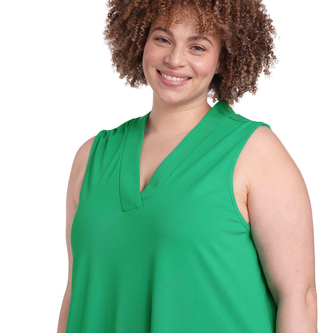 Gina Benotti Damen Kleid ohne Ärmel grün