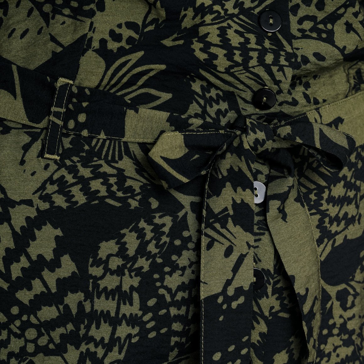 Gina Benotti Damen Jumpsuit mit Allover-Print oliv / schwarz