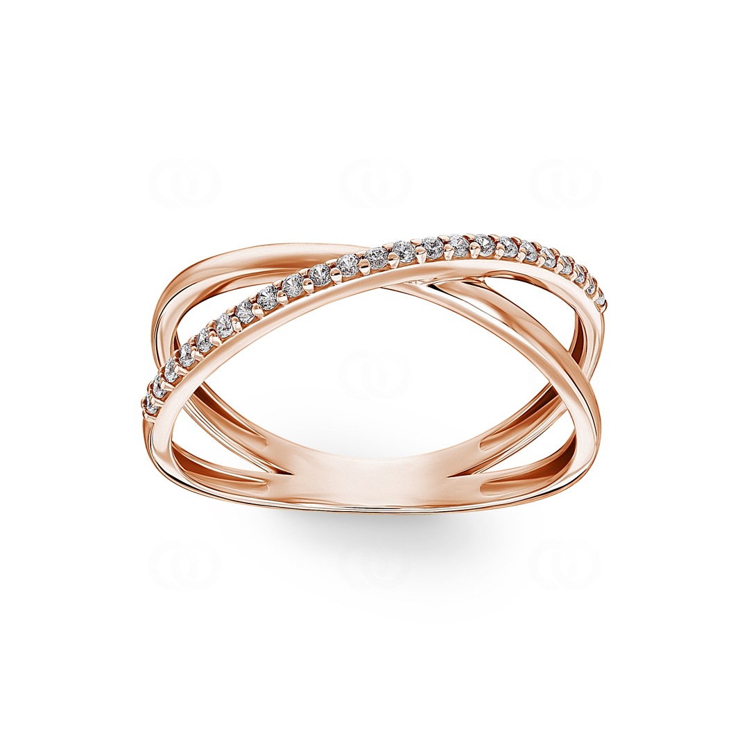 Ring 750/18 K Roségold Fantasie mit Zirkonia