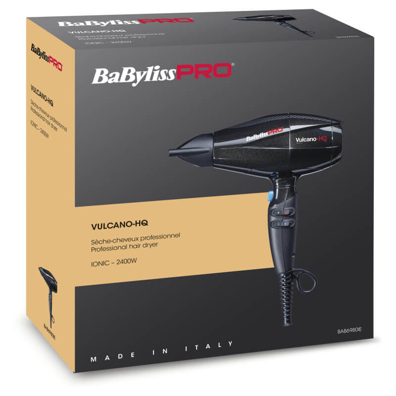 Sèche-cheveux ionic Vulcano HQ 2400W noir Babyliss Pro