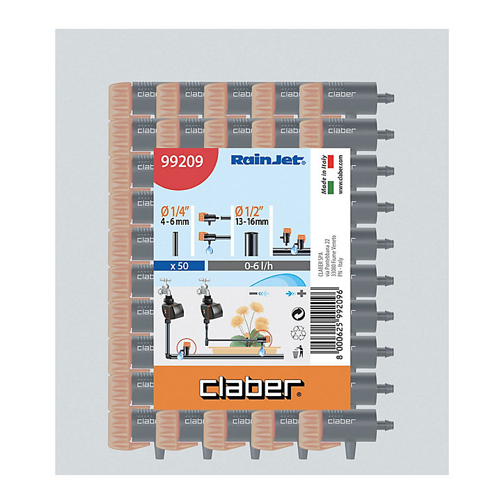 Lot 50 goutteurs de 0 à 6L/h Claber