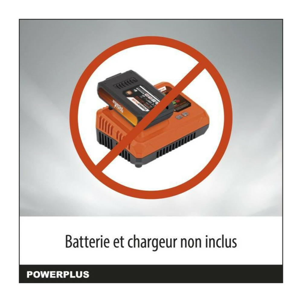 Tronçonneuse a batterie 40v dual power powdpg7576 - guide de 350 mm, moteur brusless - livrée sans batterie ni chargeur