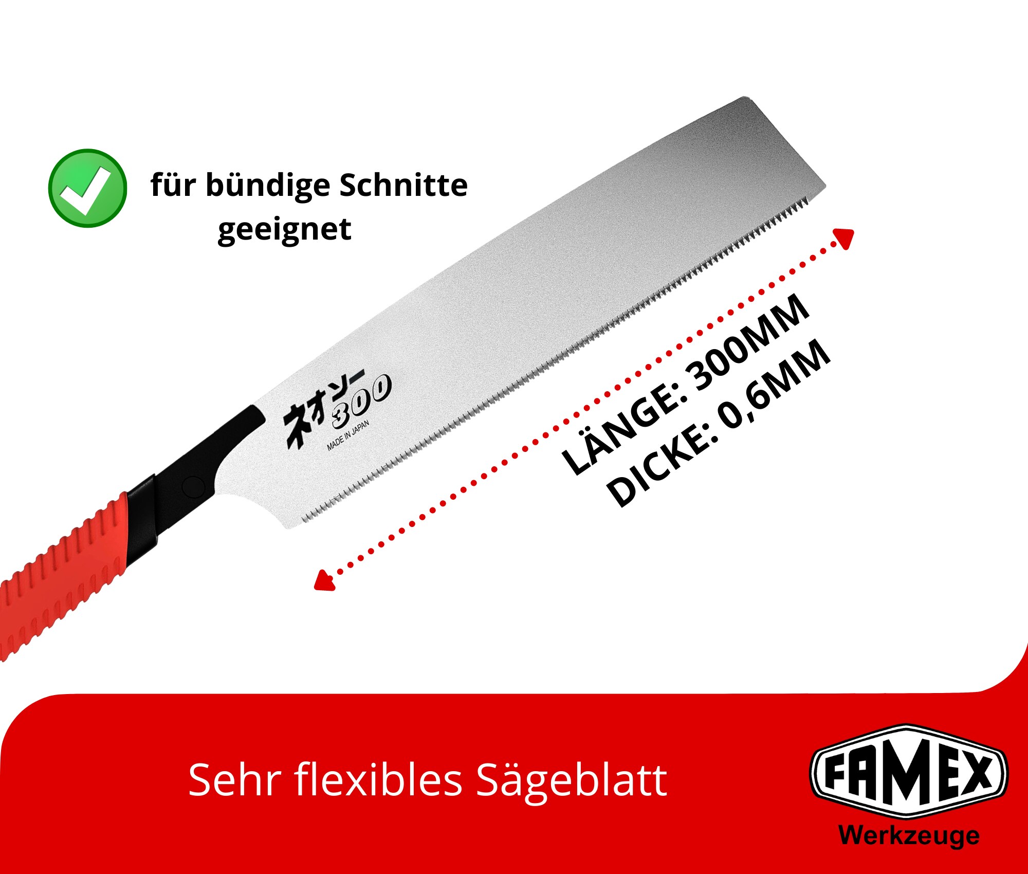 FAMEX 5545 Japansäge Kataba - Handsäge - 300mm