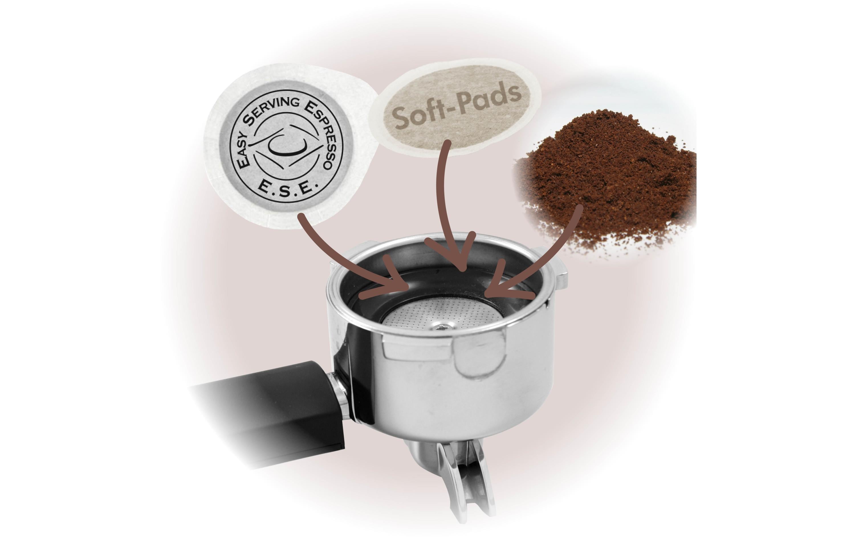 Siebträgermaschine Espresso Perfetto Schwarz<br>Kaffeemaschine Espresso Perfetto