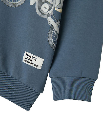 Name It Sweatshirt - NmmTeodor - China Blue m. Motorraddruck