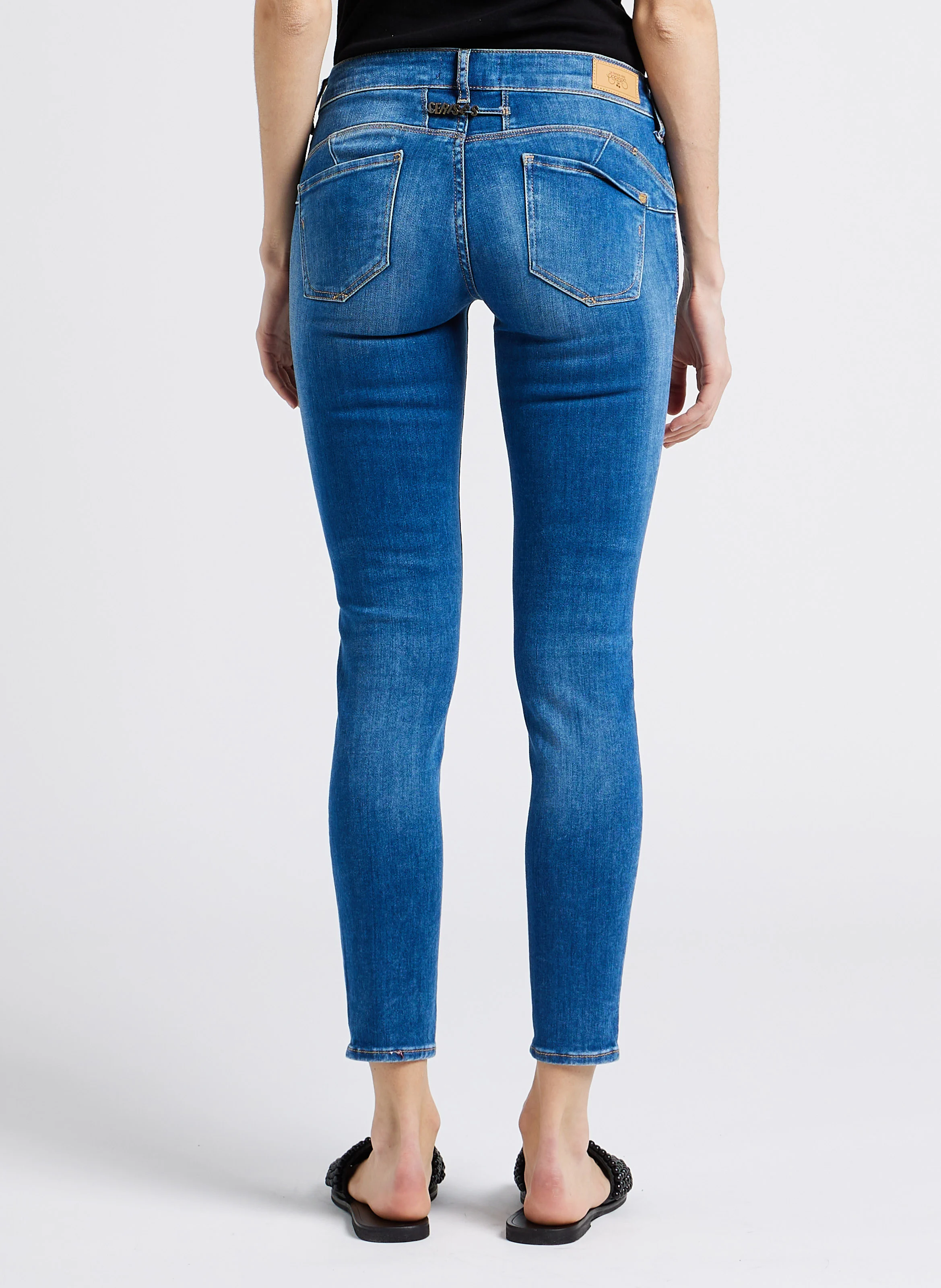 KAWI - Jean slim taille basse | Bleu