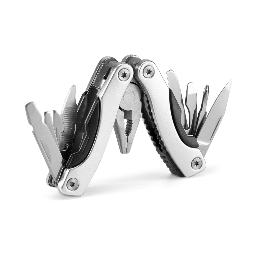 hi!dea 94016 - Mini pince multi-fonctions pliable en acier inoxydable et aluminium