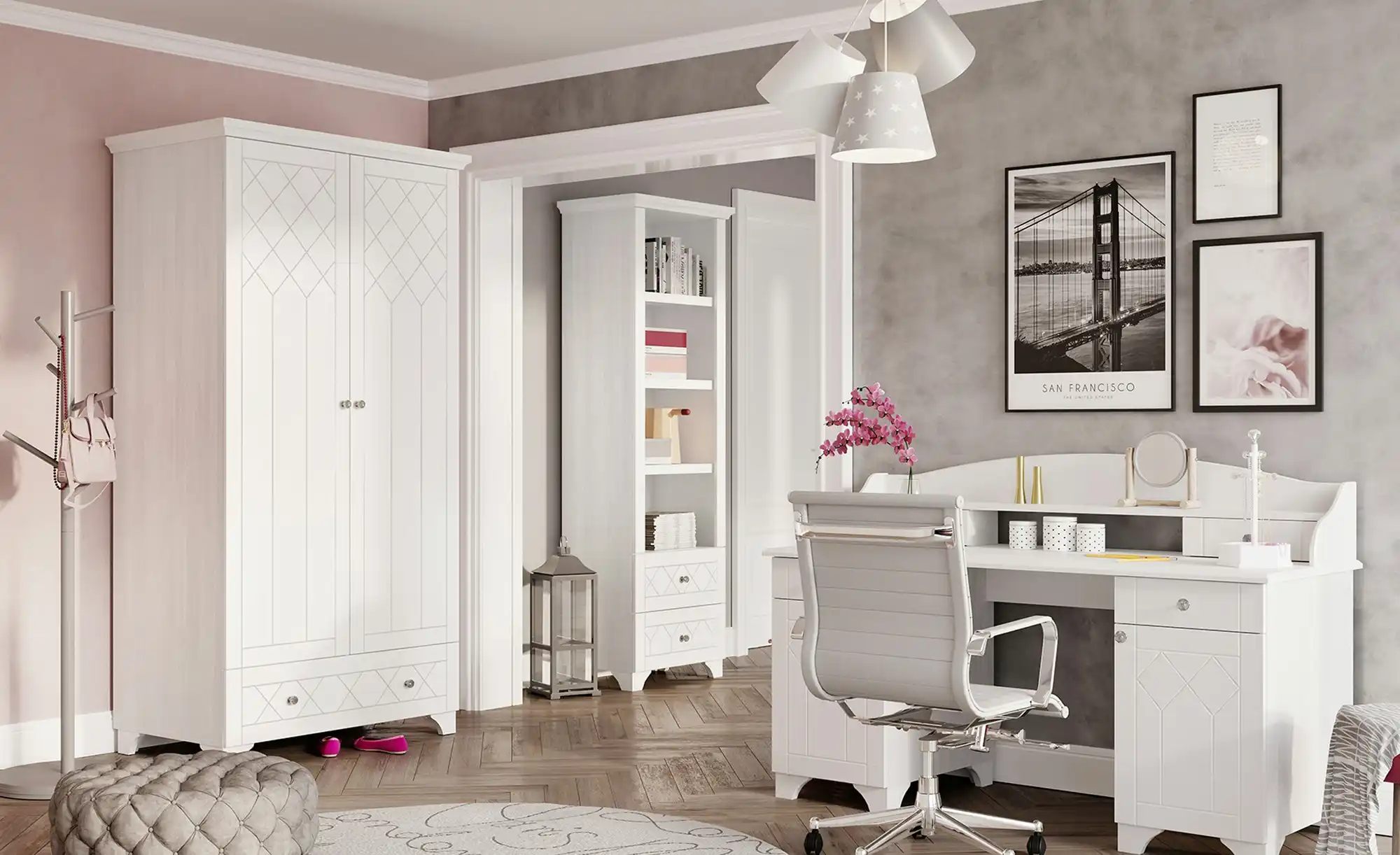 Drehtürenschrank Royal White
