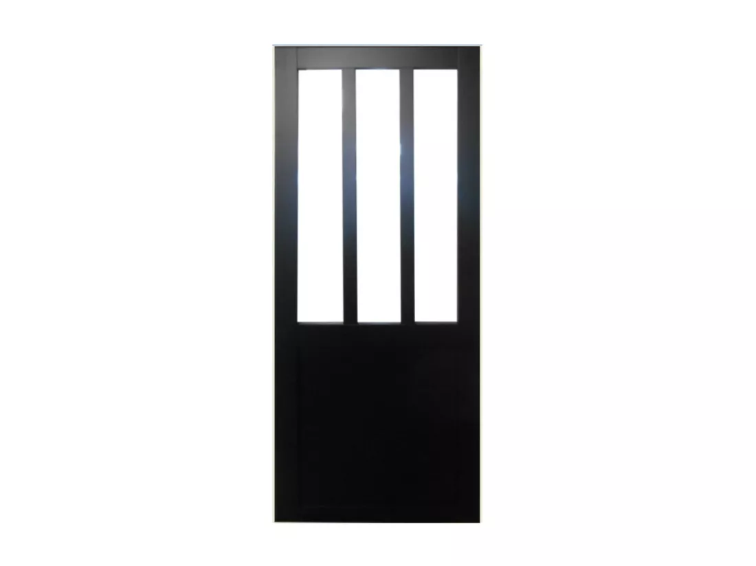 Porte Coulissante Atelier Noir H204 X L93 Gd Menuiseries
