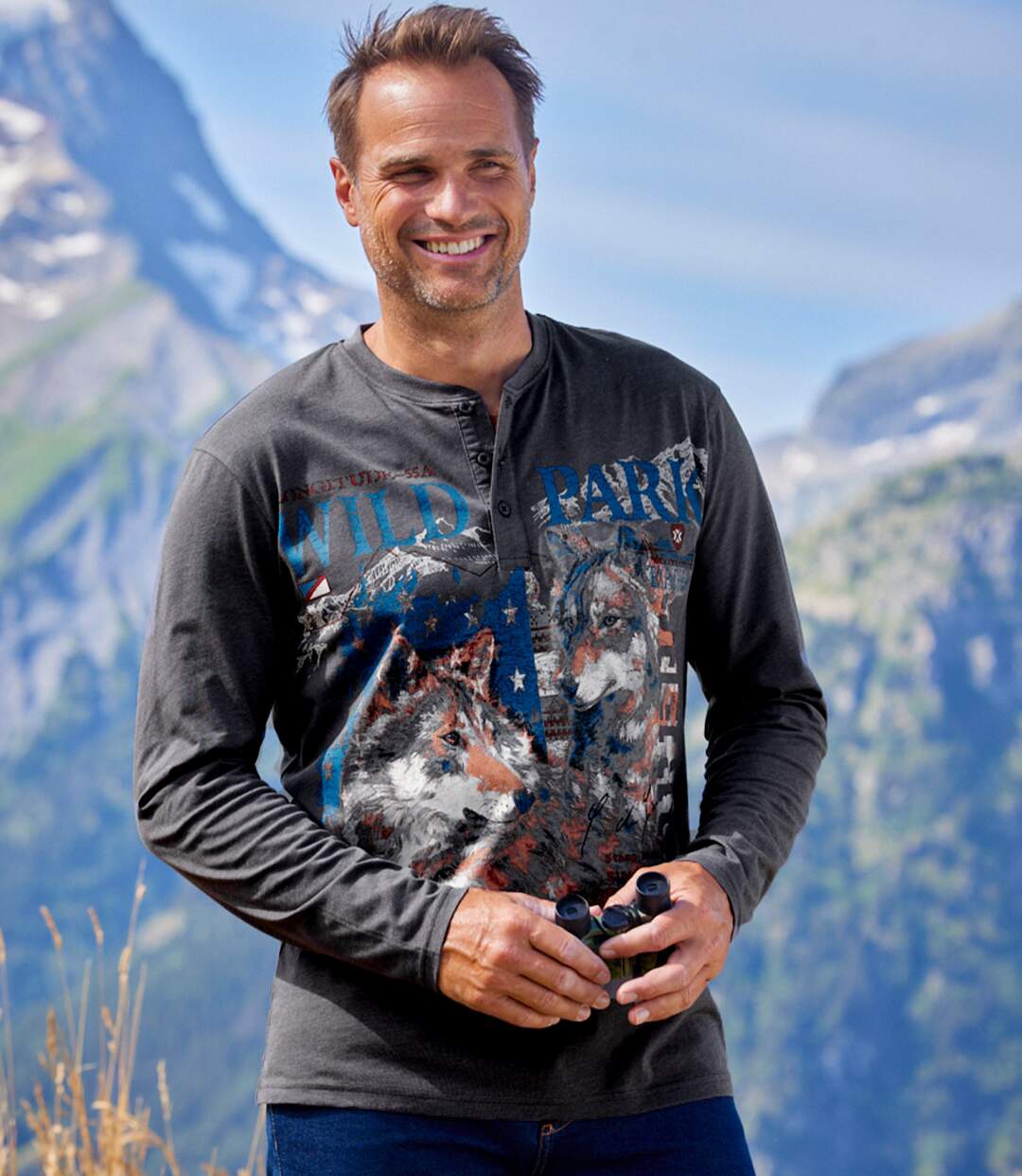 Lot de 2 Tee-Shirts Col Tunisien Wild Park