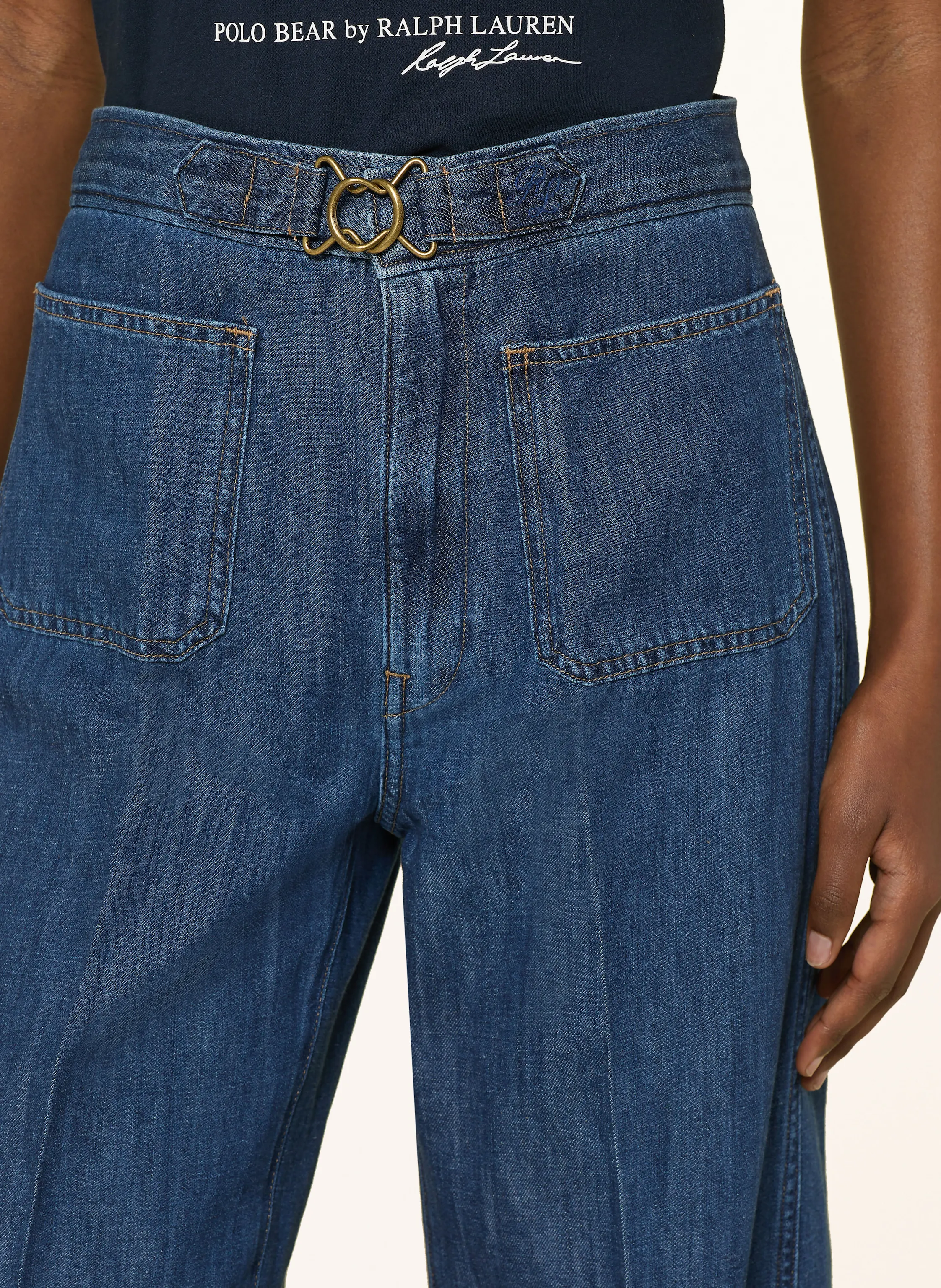 POLO RALPH LAUREN Flared Jeans mit Leinen