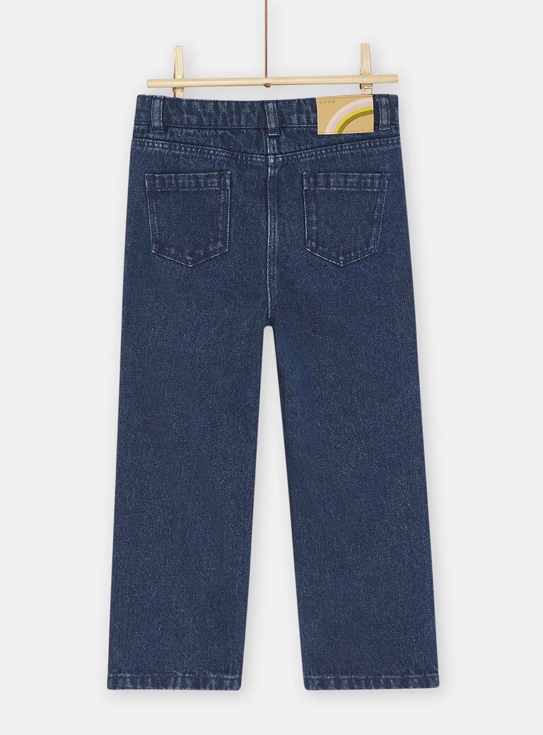 Jean brut coupe droite fille