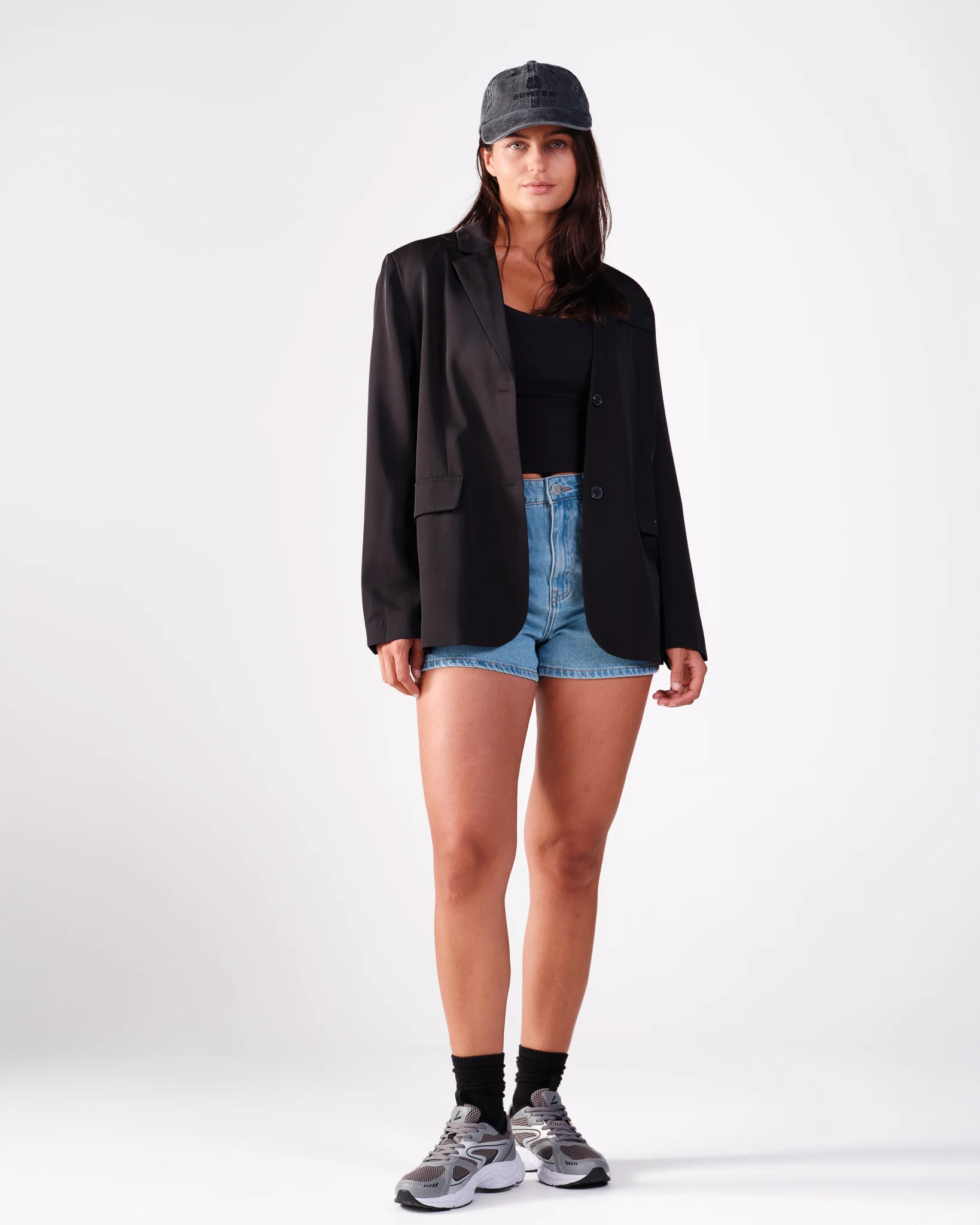 Weightless Line Denim Shorts Light Blue