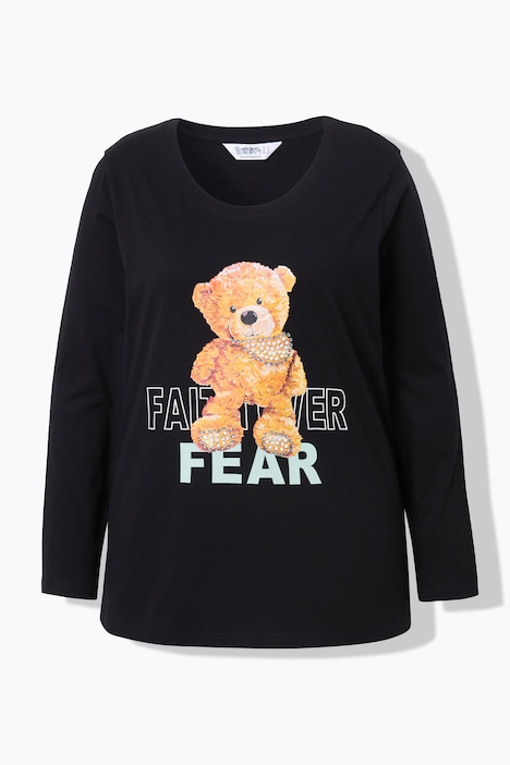 T-Shirt, Classic Fit, verzierter Teddy