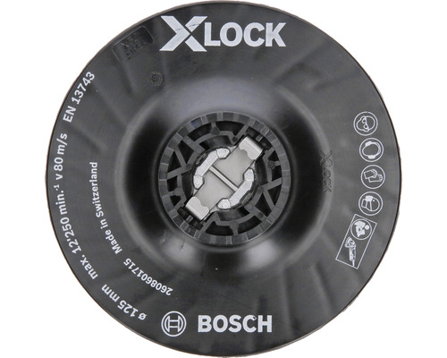 Achterplaat 125 mm medium, X-LOCK-bevestiging