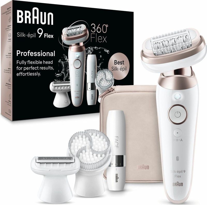 Braun - Silk·épil 9 Flex - Epilator - Wit/Roze Titan