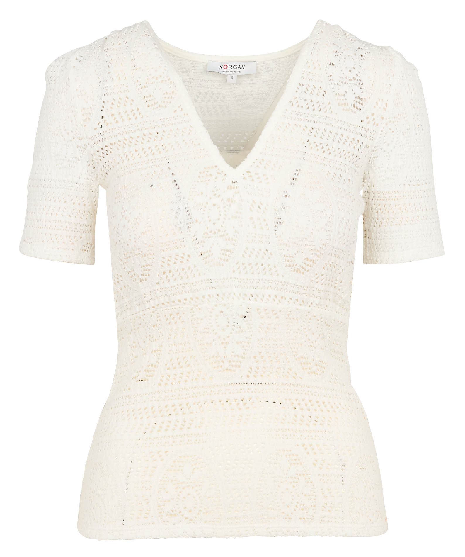 DOXA - Tee-shirt à dentelle en coton mélangé | Blanc