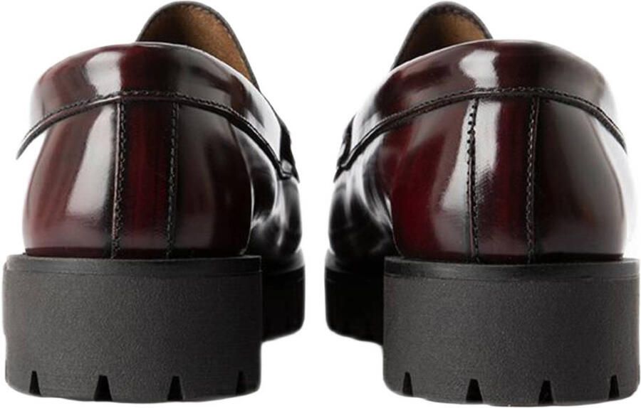 Sissy- Donkerrode leren chunky loafer