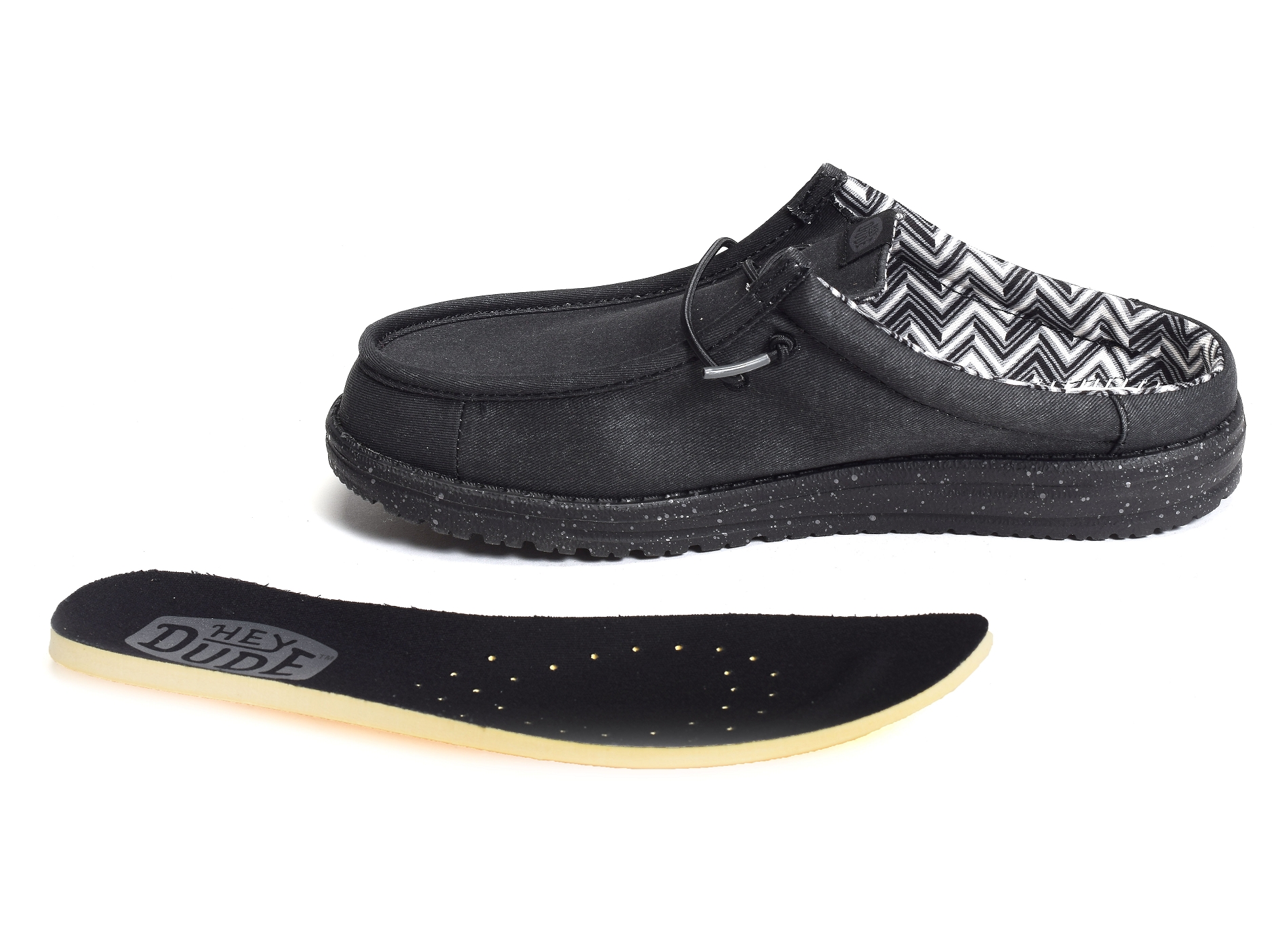 Wally slip canvas noir