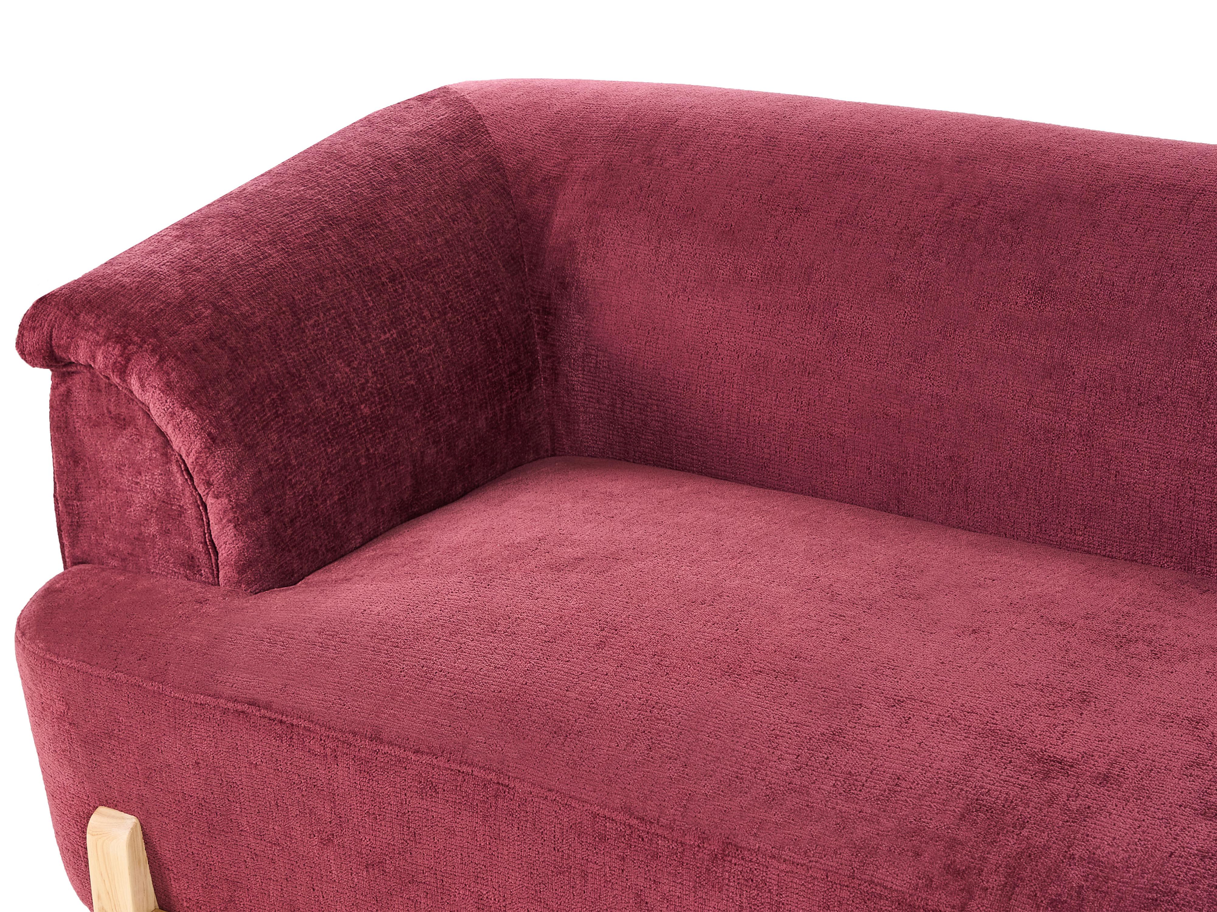 Bankenset 5-zits ALNOR Chenille Bordeauxrood
