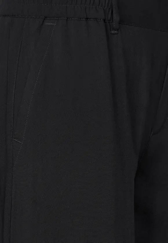 Loose Fit Viskosehose - Black
