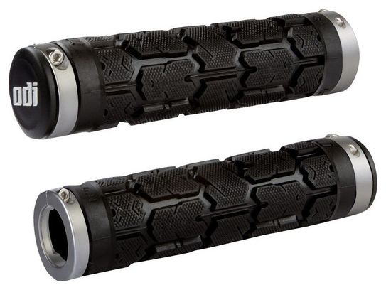Paire de Grips Odi Rogue Lock-On 130mm Noir/Argent