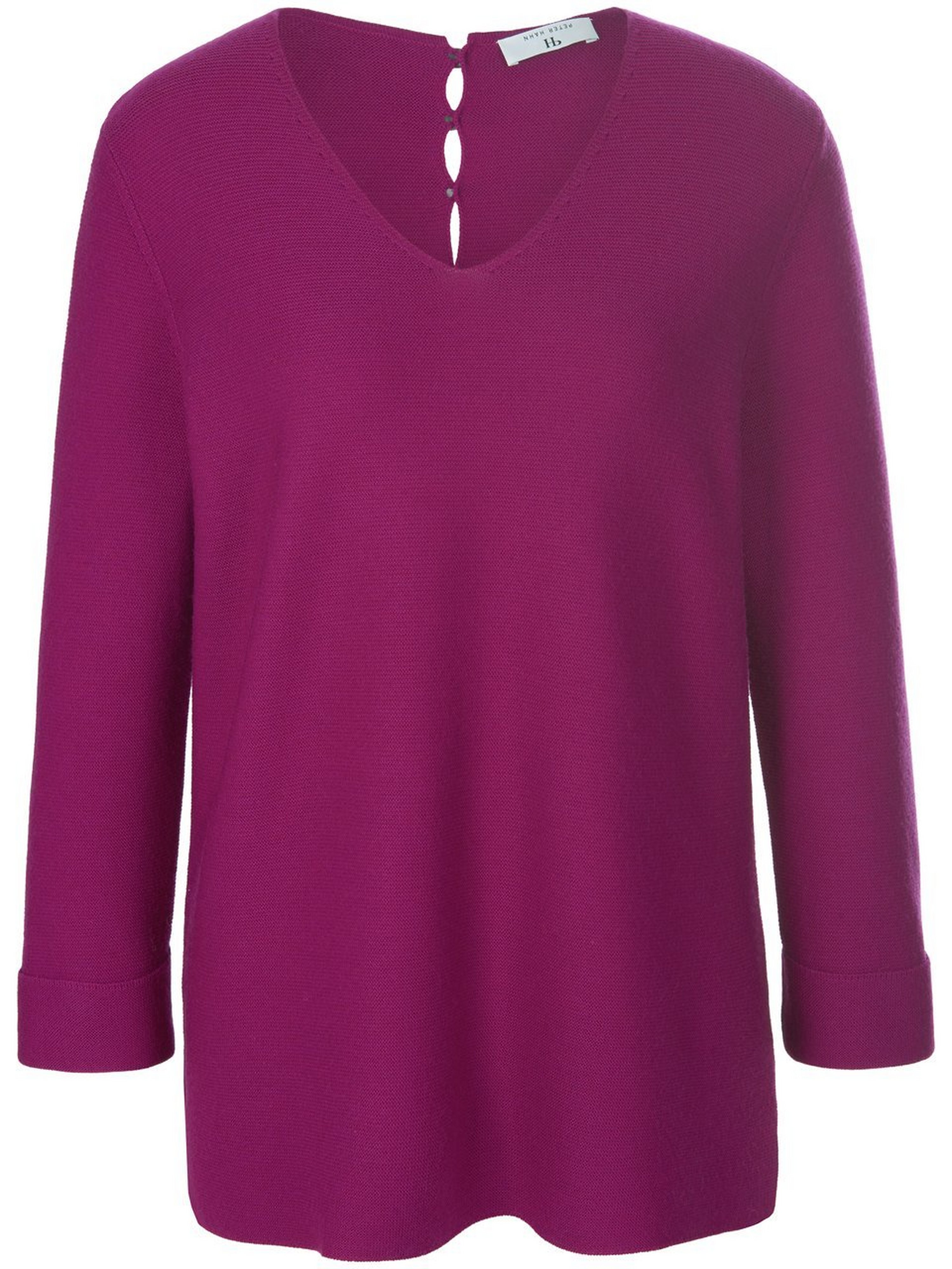 V-Pullover mit 7/8-Arm