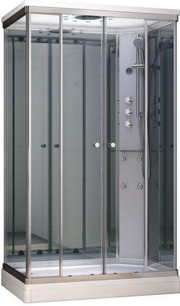 Modera - AK1409-422102 - Douchecabine - 140x90 cm - Spiegelglas - Schuifdeur