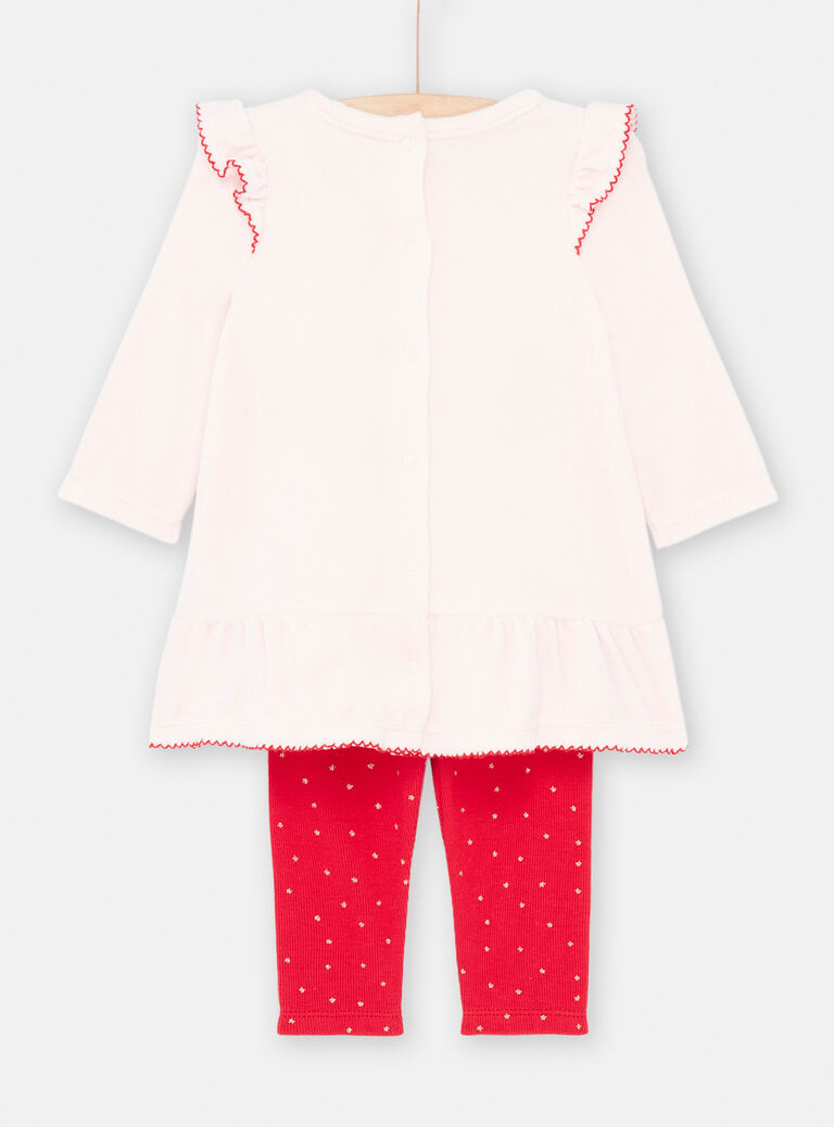 Pyjama NOEL à volant pour bébé fille