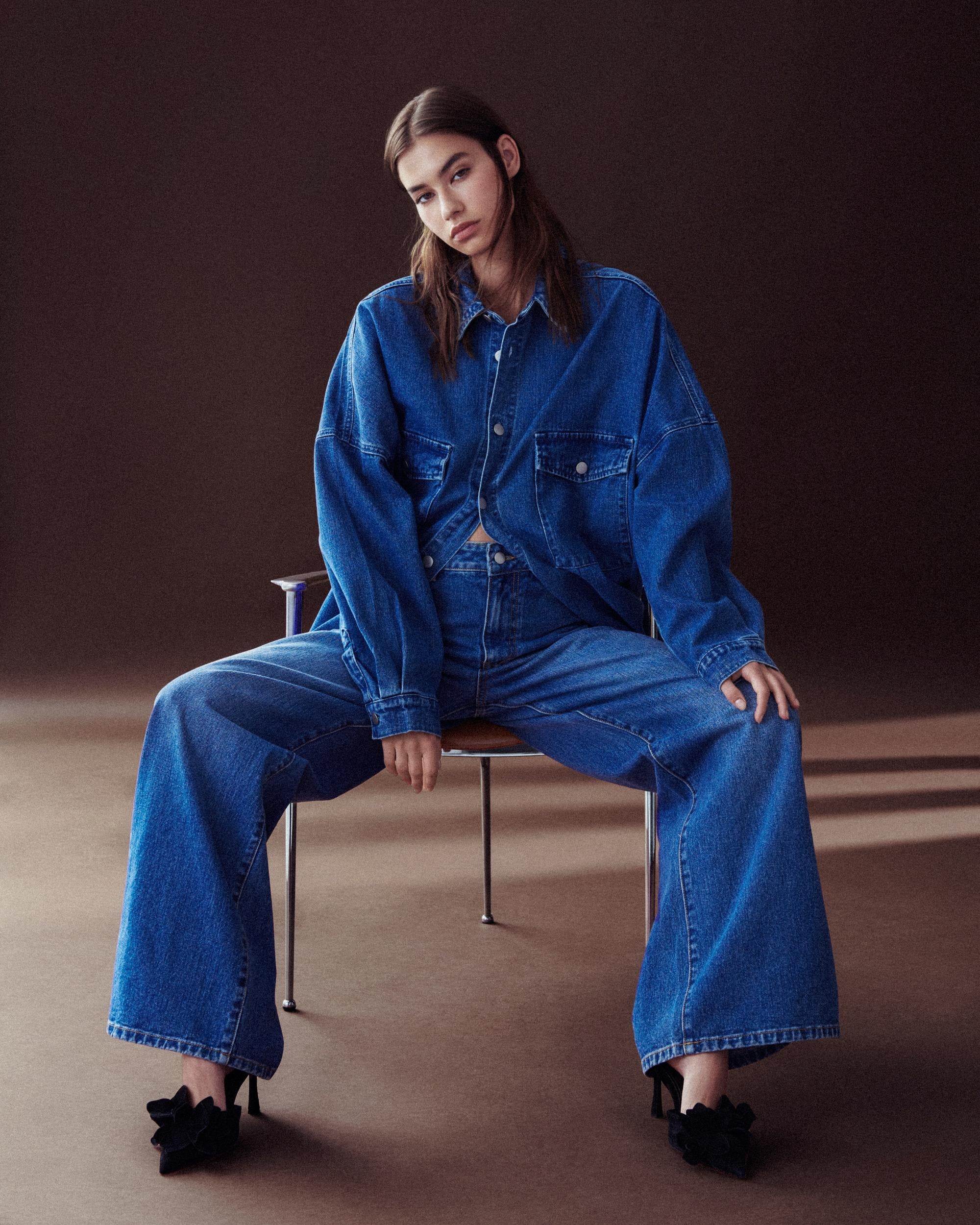 Vila  Vimalou wide leg jeans - Medium blue denim