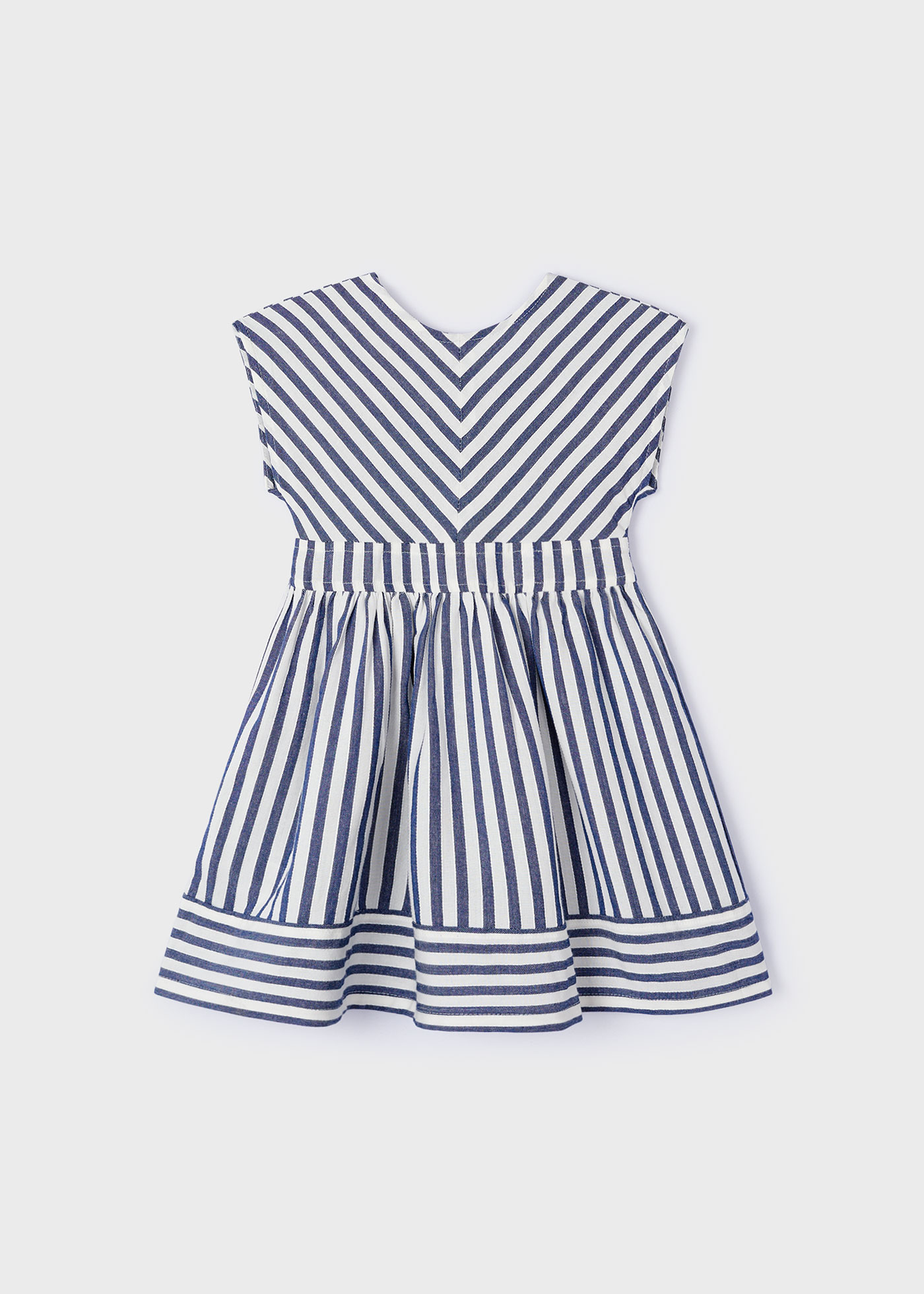 Vestido listrado bege para meninas