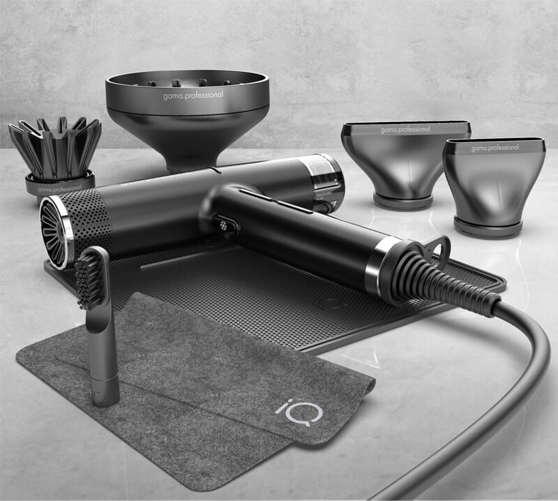 Ga.Ma - Iq Professional Føntørrer - Sort - 2000W