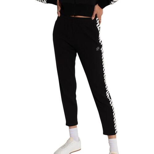 Superdry - CODE TAPE TRACKPANT Negro