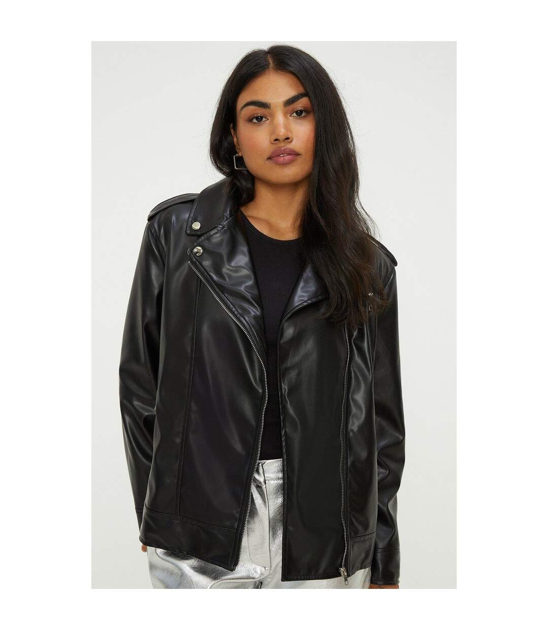 Dorothy Perkins - Veste motard - Femme (Noir) - UTDP4418