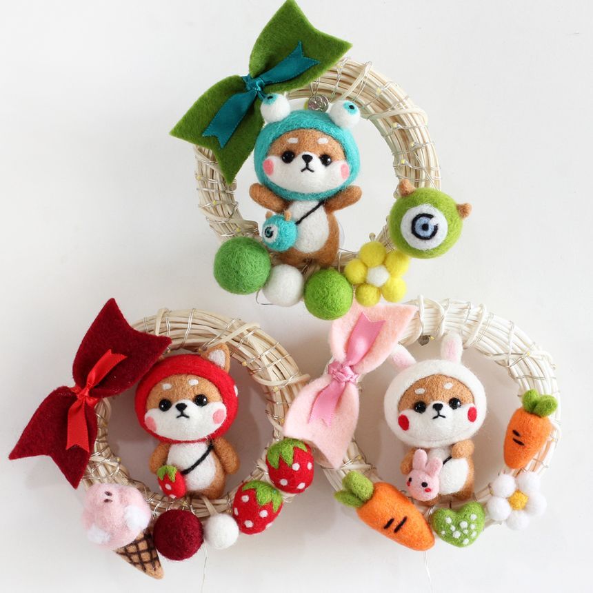 Embroidery Kingdom - DIY-naaldviltset met hangende dierendecoratie (verschillende ontwerpen)