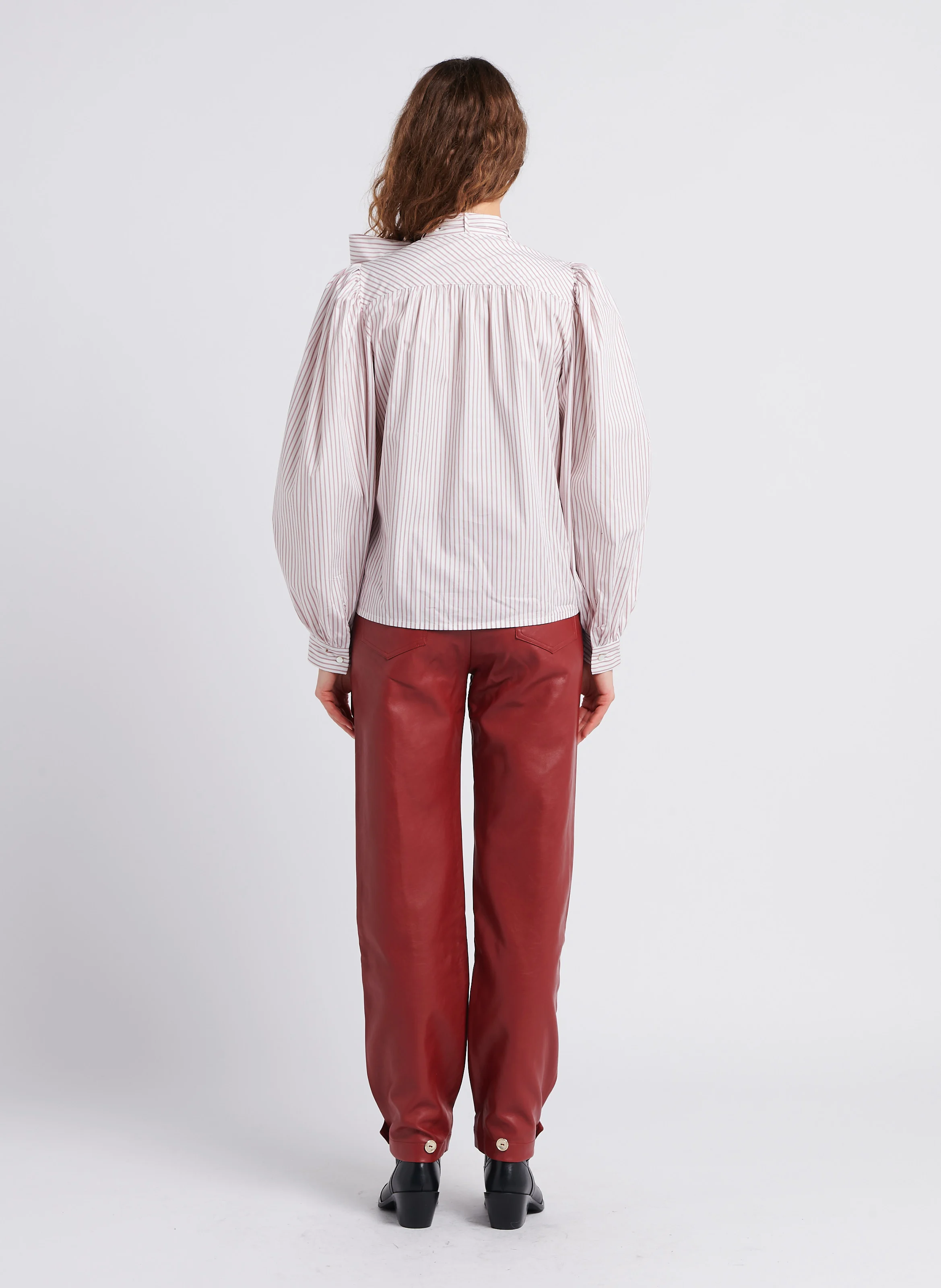 POPPY S - Pantalon large | Rouge