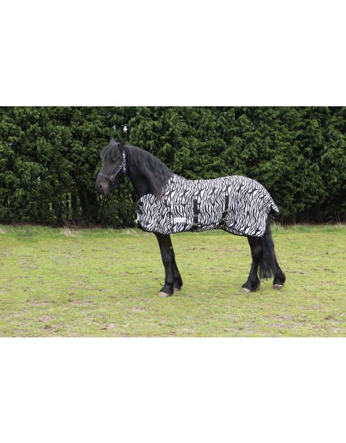 Waldhausen Vliegendeken Zebra Zwart&Wit - Paardendekens