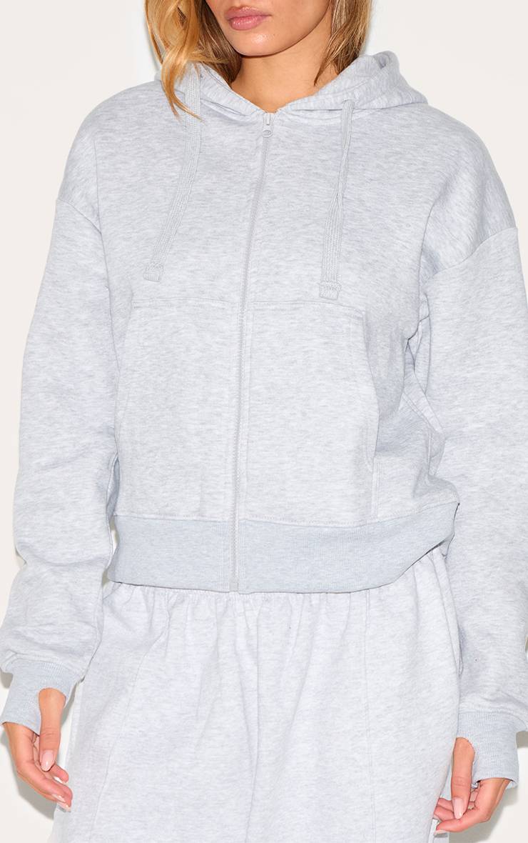 Gris Cendré Sweat À Casynthétiqueche Zippé Oversize