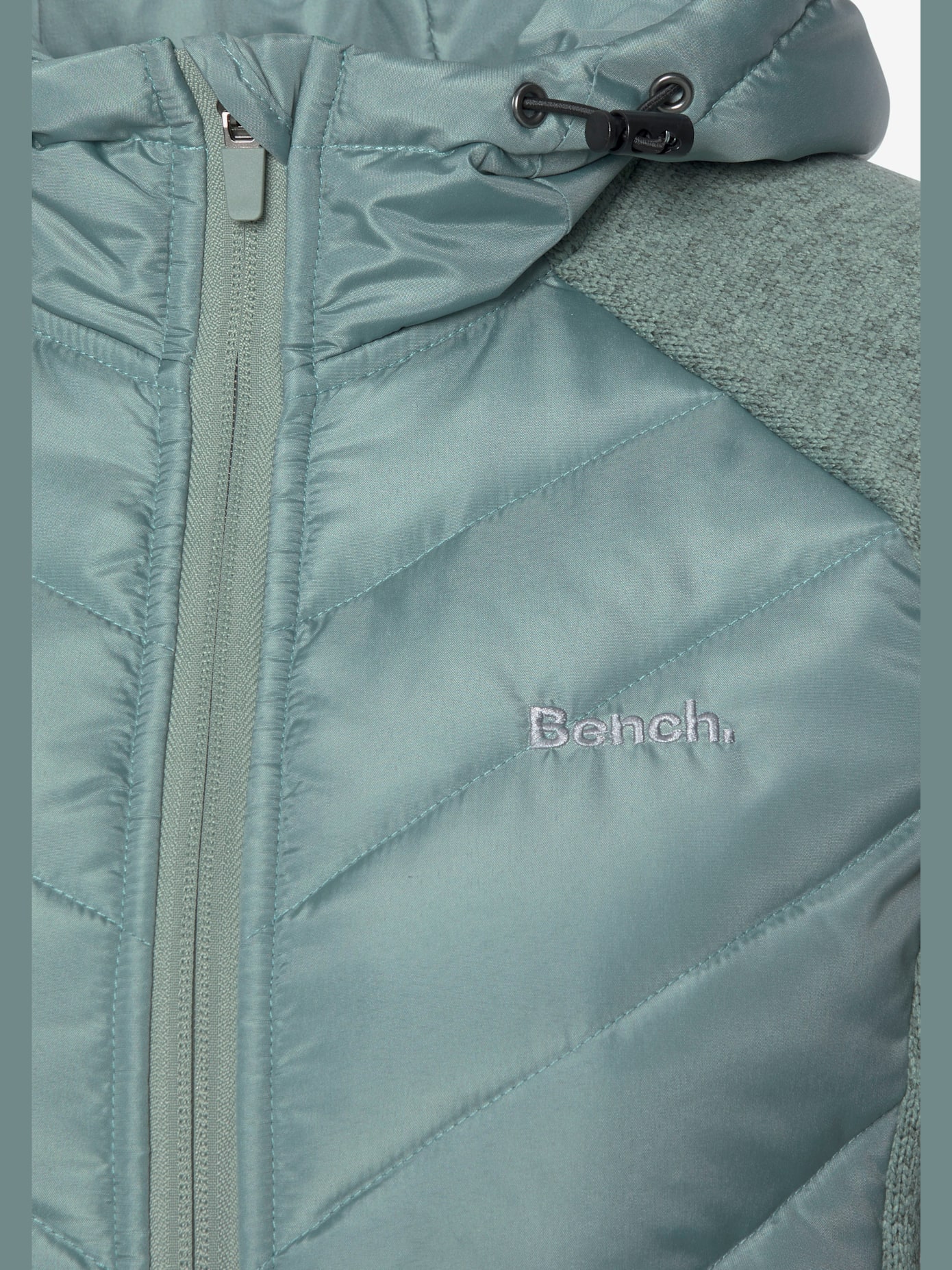 Doudoune manteau matelassé avec tricot polaire doux aux manches