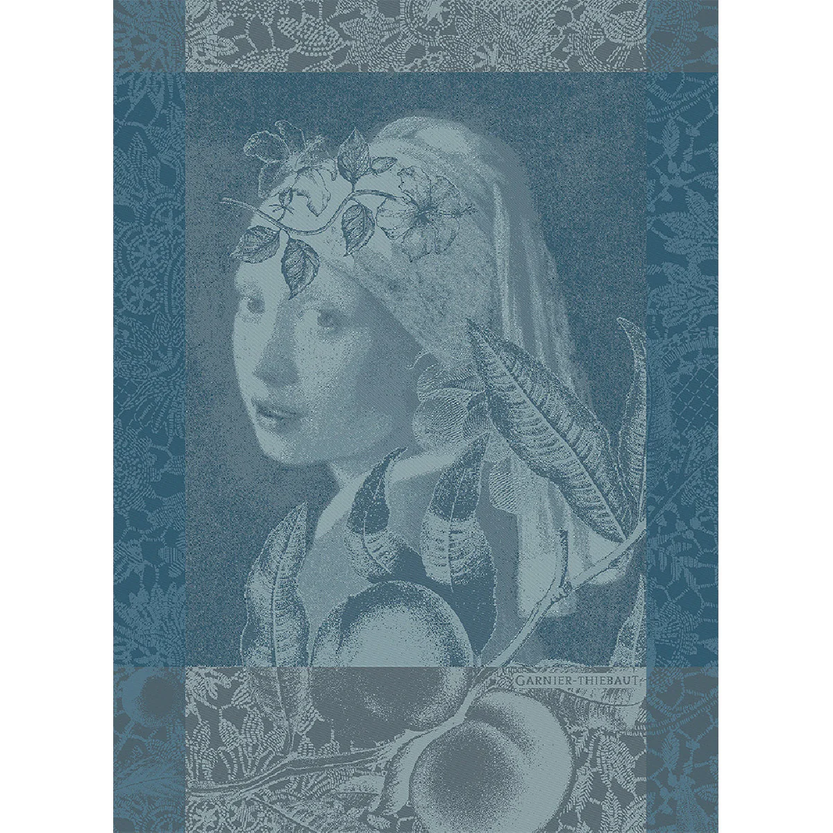 Torchon pur coton bleu 56x77 Garnier Thiebaut