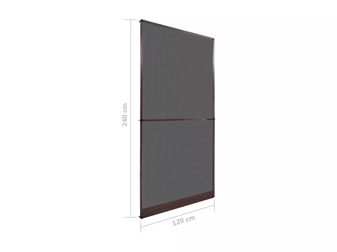 Moustiquaire à charnière pour portes Marron 120x240 cm