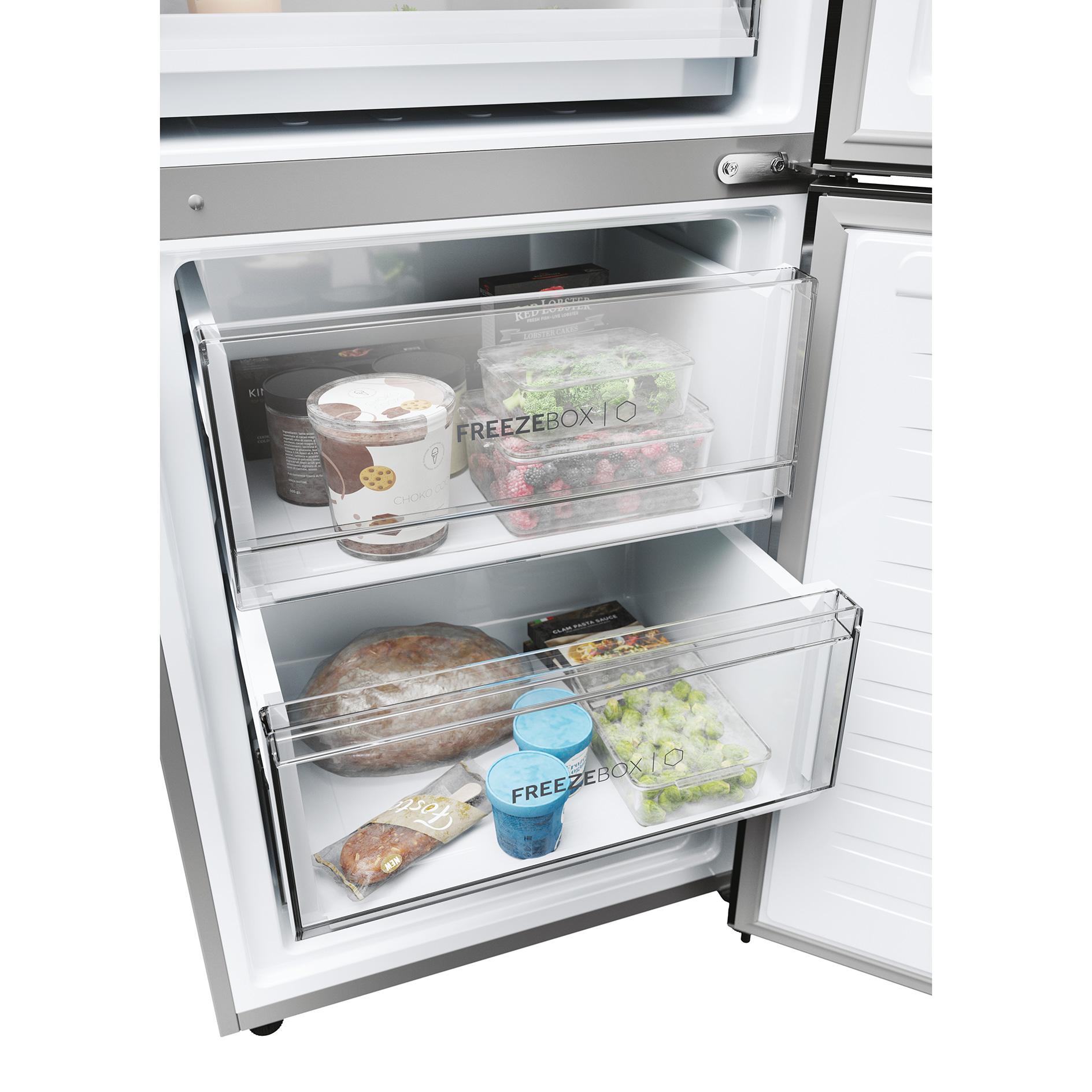 HAIER Kühl-/Gefrierkombination HDPW3620DNPK - Edelstahl - D