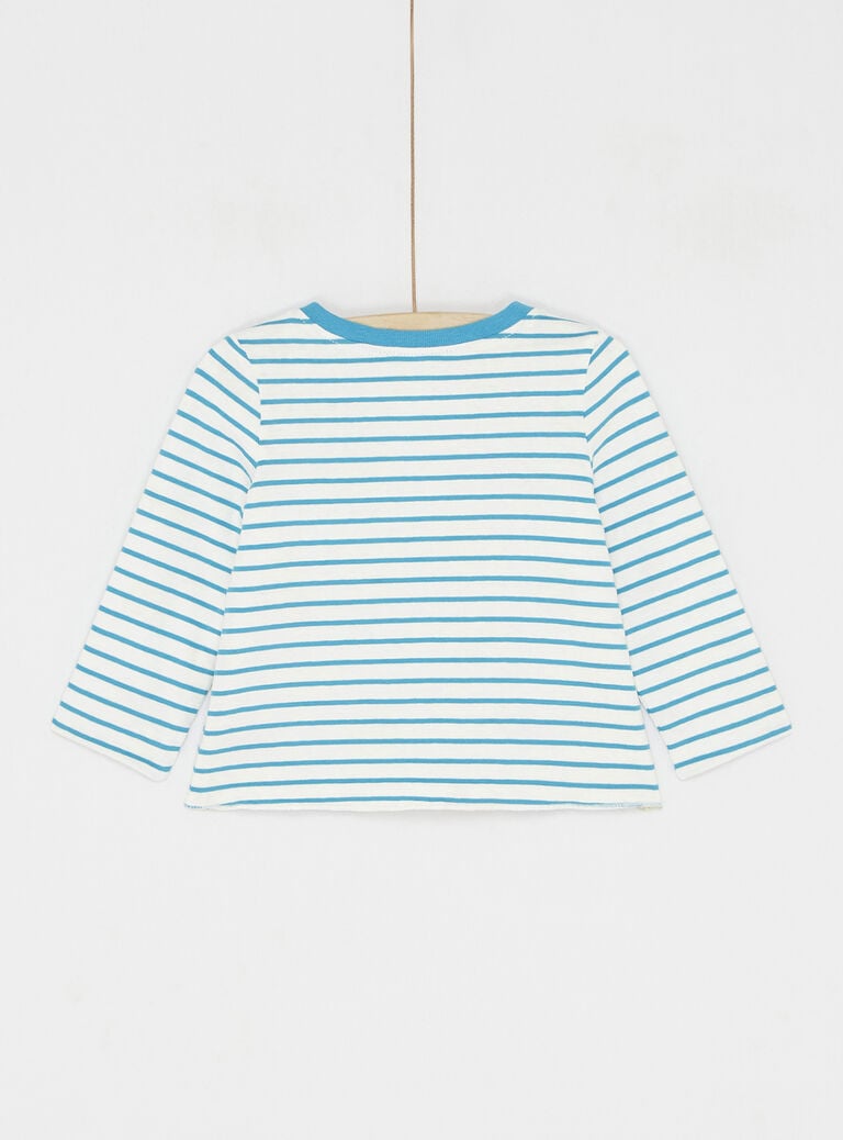 T-shirt réversible turquoise pour bébé garçon