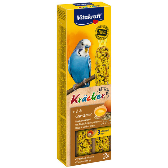 Friandise Kräcker aux oeufs pour perruches - Lot de 2 - 54 g
