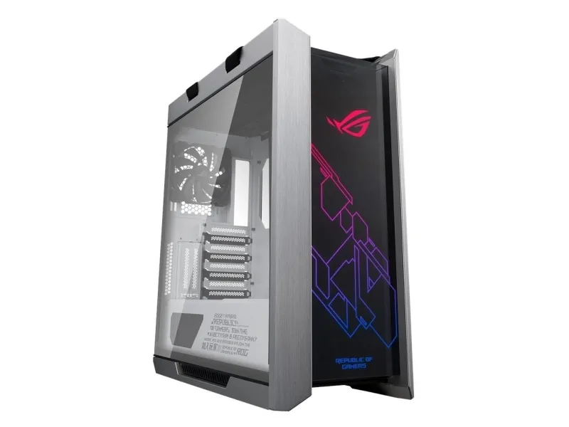 ASUS ROG Strix Helios - White Edition - tower - udvidet ATX - sidepanel med vindue (glas) - ingen strømforsyning (ATX) - hvid udgave - USB/Lyd