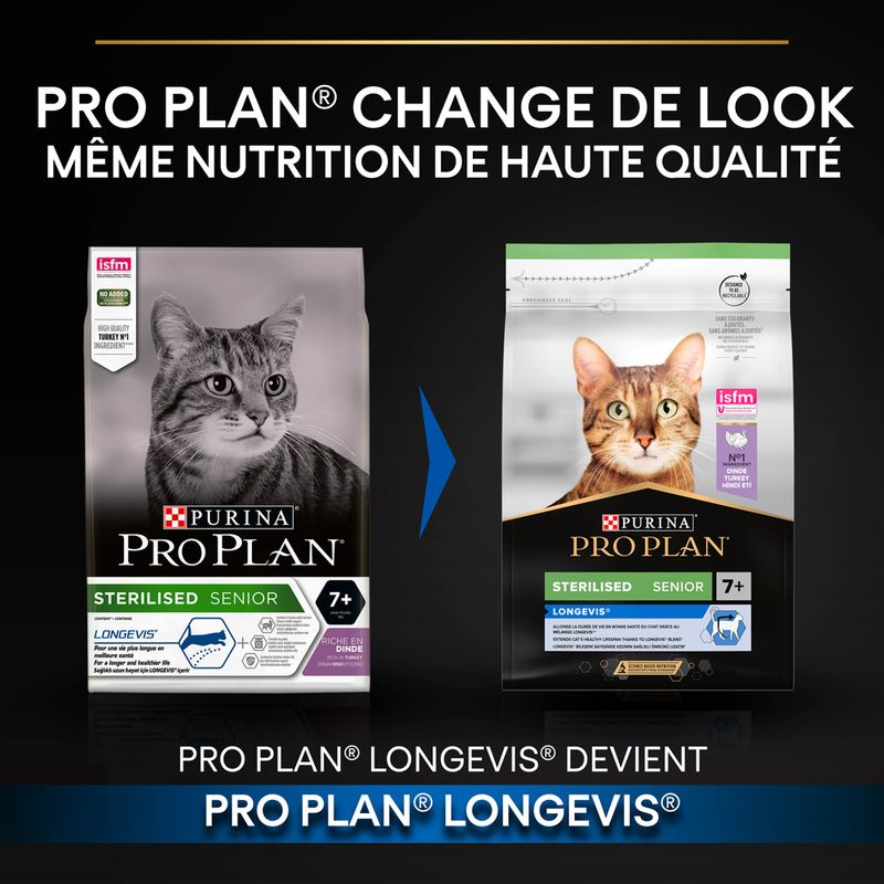 PURINA PRO PLAN Sterilised Senior 7+ Longevis dinde