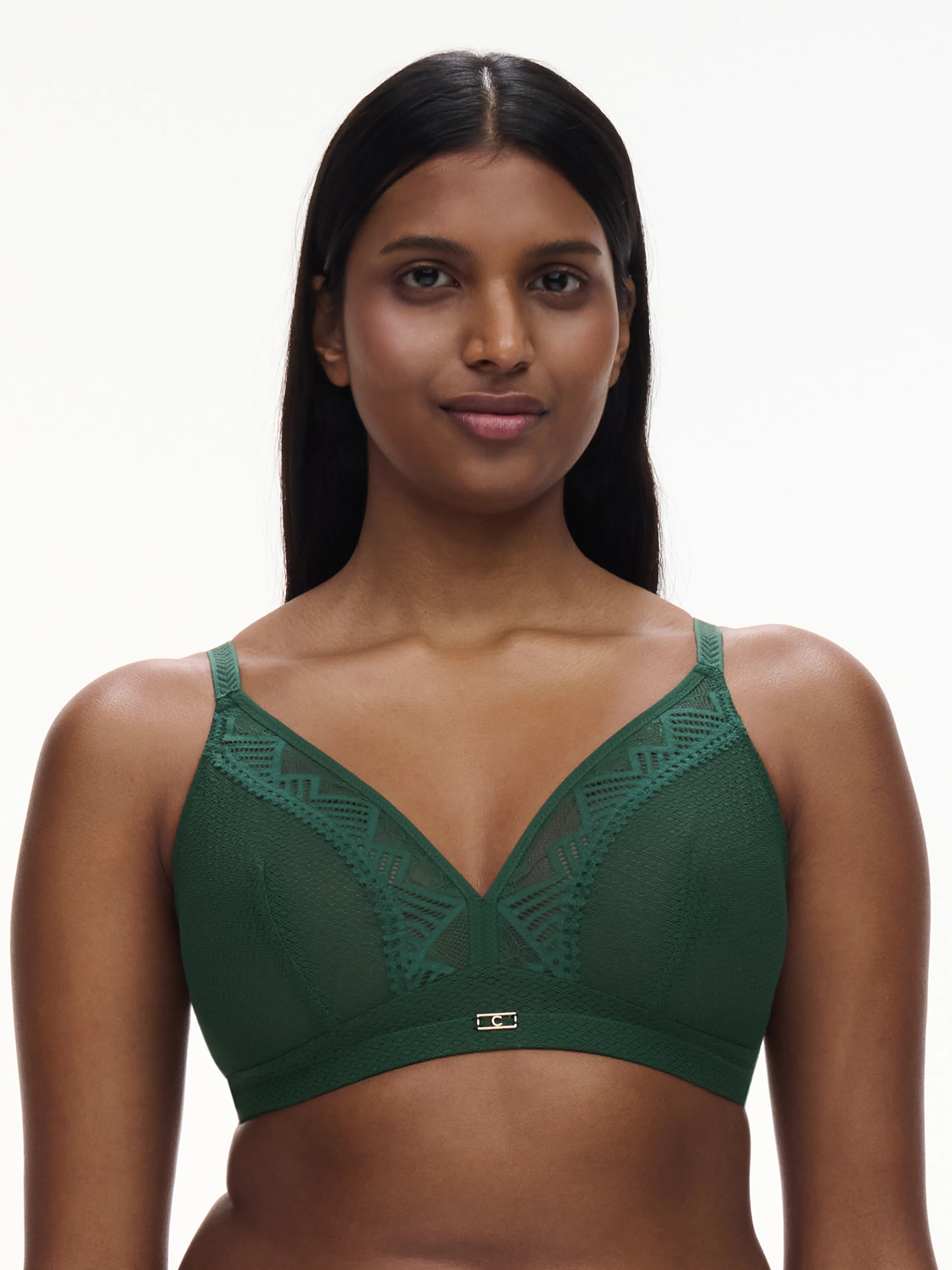 ORIGINS - Soutien-gorge sans armature maintien en dentelle | Vert