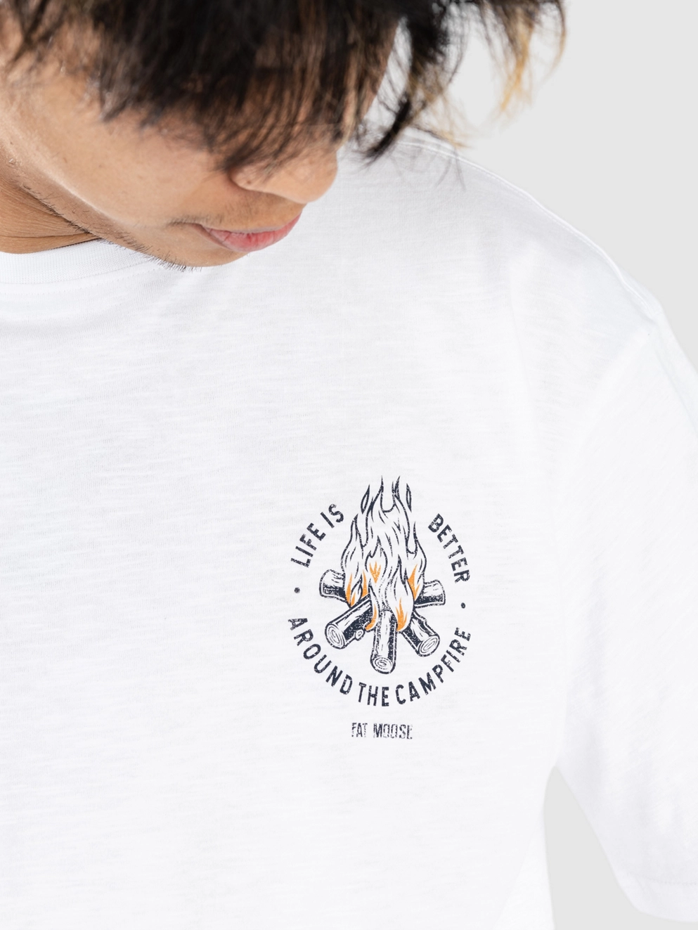 Fat Moose Wave T-Shirt white